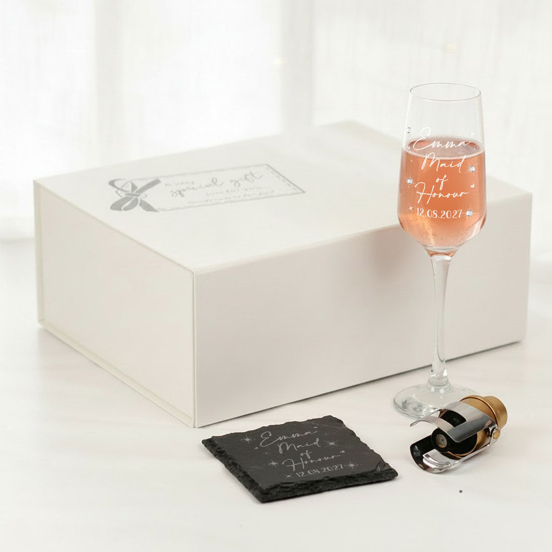 Diamante Embellished Bridal Party Wedding Champagne Flute