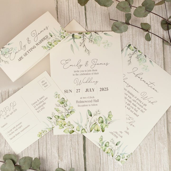 Eucalyptus Vellum Wrapped Invitation Bundle