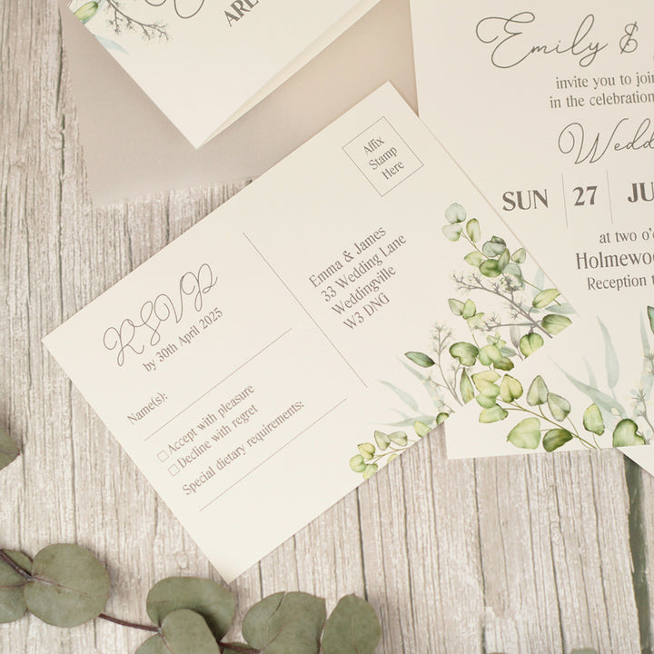 Eucalyptus Vellum Wrapped Invitation Bundle