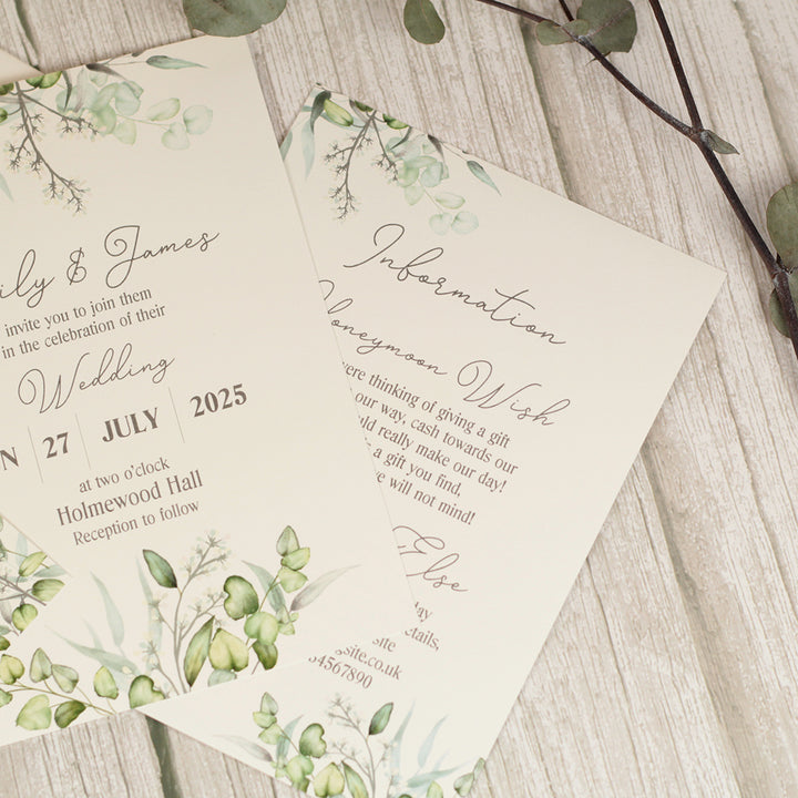 Eucalyptus Vellum Wrapped Invitation Bundle
