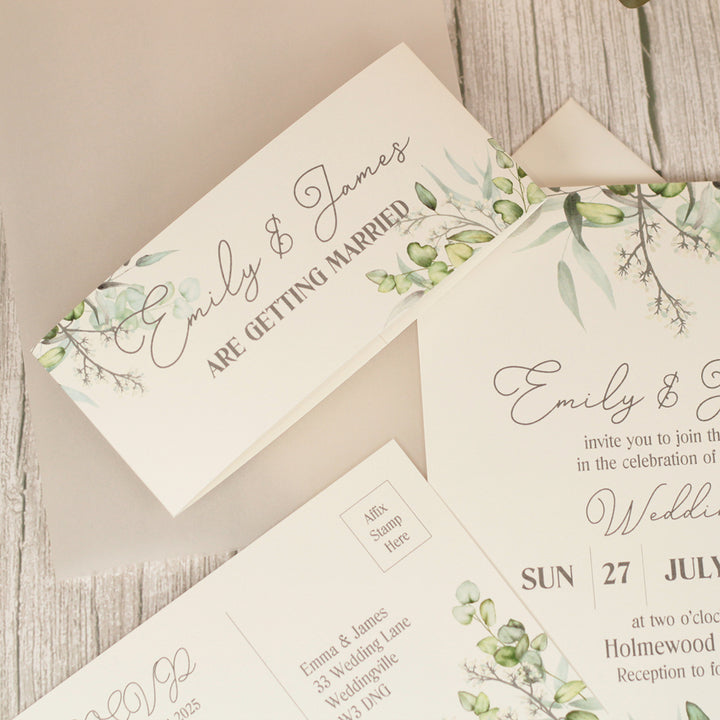 Eucalyptus Vellum Wrapped Invitation Bundle
