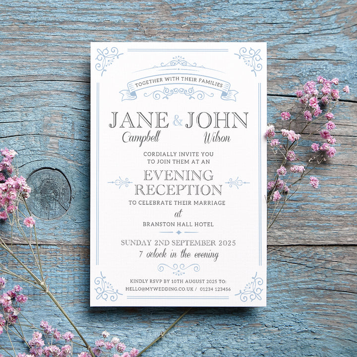 Elegance A6 Postcard Evening Invitation-Weddings by Lumi