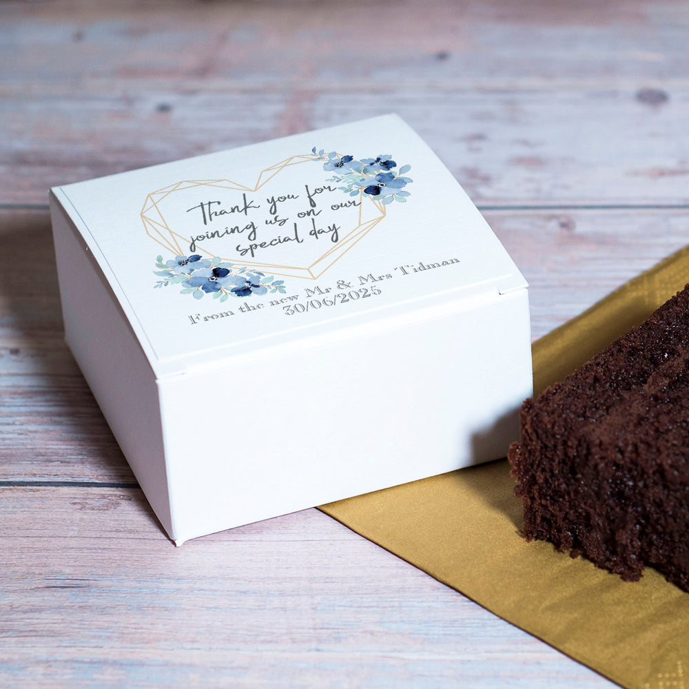 Geometric Floral Heart Wedding Favour Boxes-Weddings by Lumi