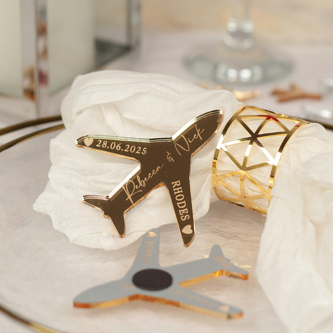 Aeroplane Destination Wedding Favour Magnet-Weddings by Lumi