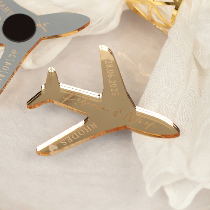 Aeroplane Destination Wedding Favour Magnet-Weddings by Lumi