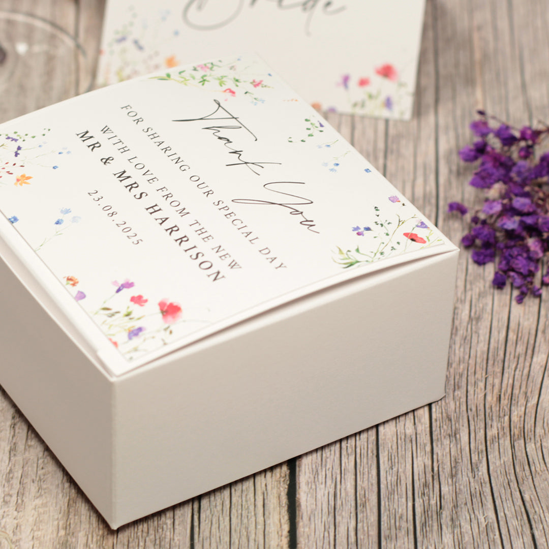 Watercolour Wildflower Favour Box-Weddings by Lumi