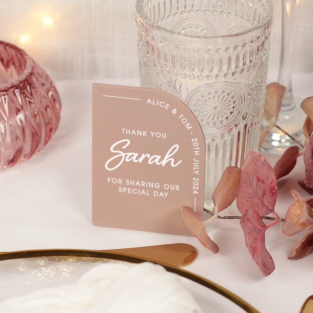 Modern Arch Pastel Acrylic Favour Magnet-Weddings by Lumi
