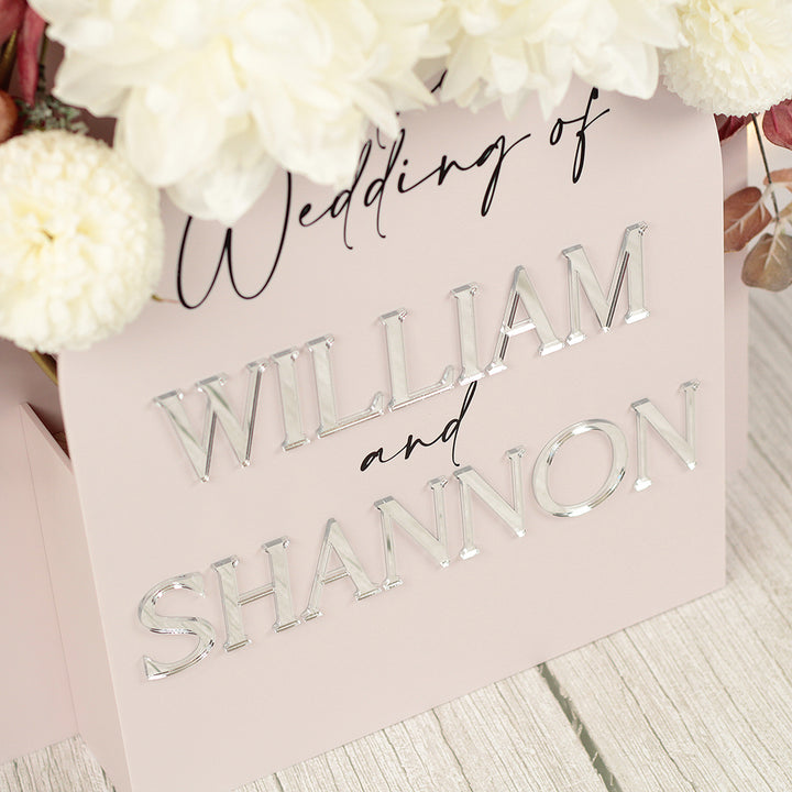 Manhattan Welcome to Our Wedding Acrylic Flower Box Sign