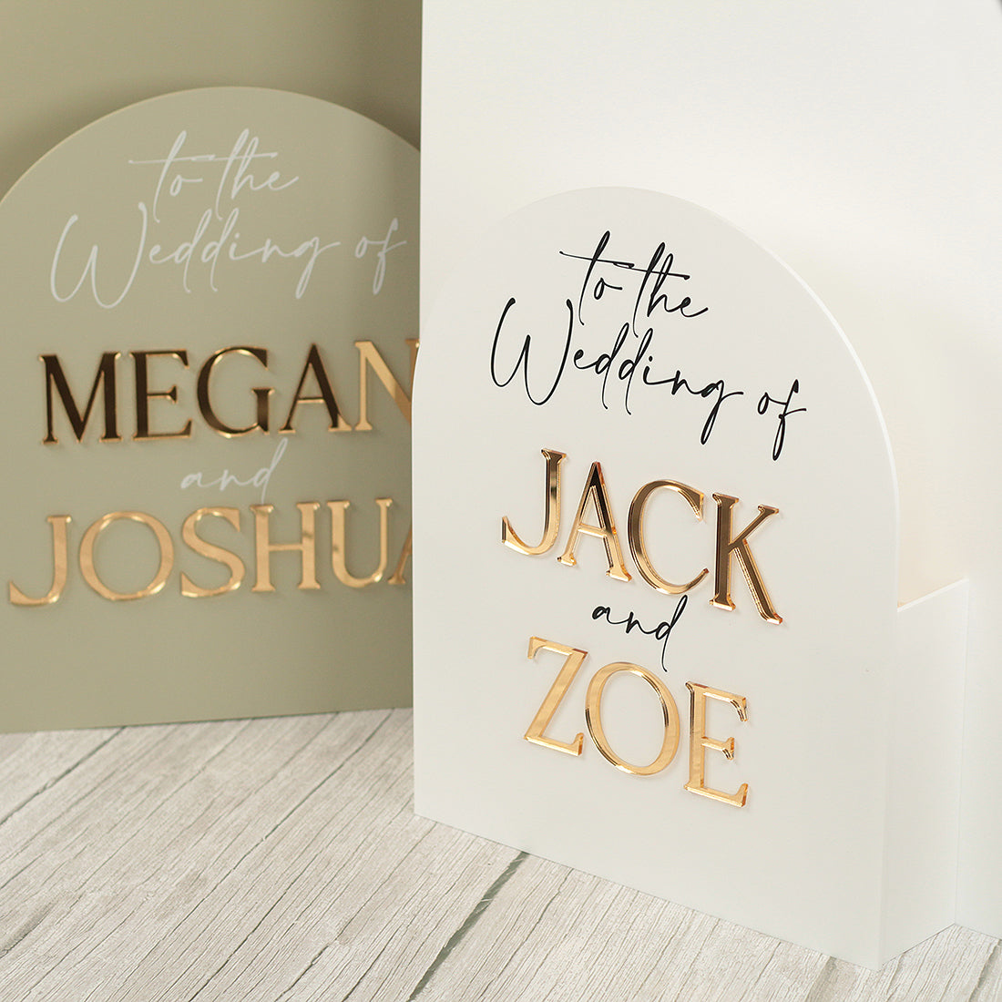 Manhattan Welcome to Our Wedding Acrylic Flower Box Sign