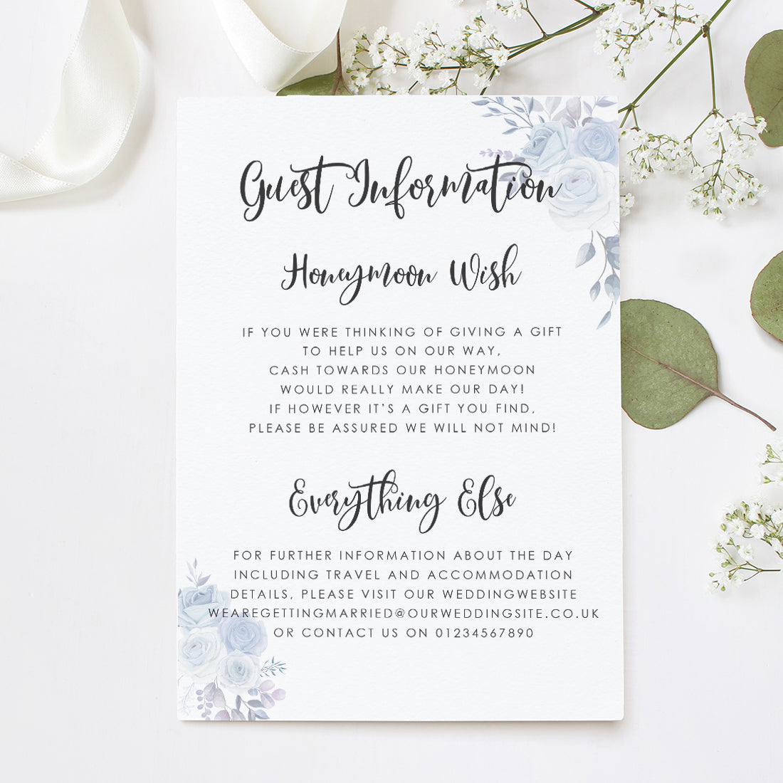 Geometric Heart Watercolour Flowers Wedding Invitation Acrylic Magnet