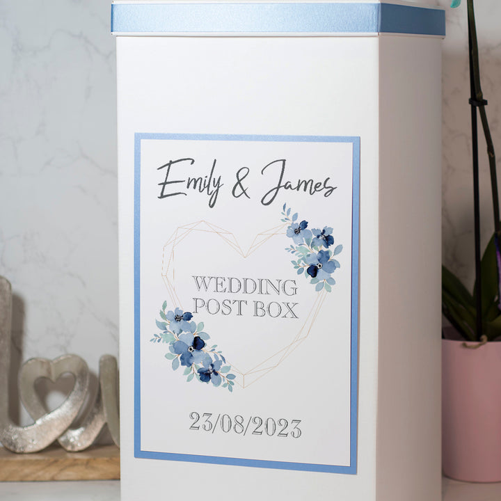Geometric Floral Heart Wedding Card Post Box-Weddings by Lumi