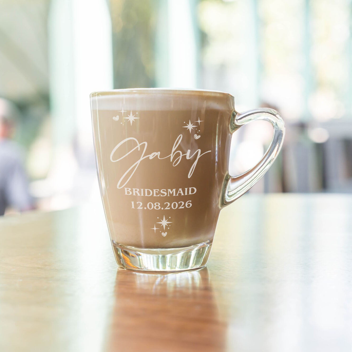 Personalised Glass Mug Bridal Party Warm and Cosy Gift Box