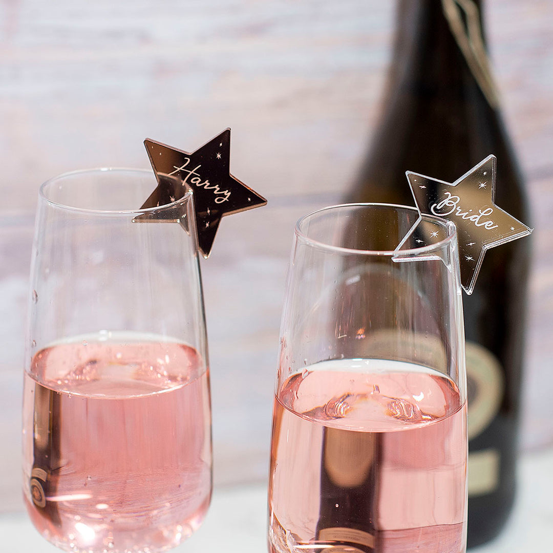 Acrylic Star Wine Glass Charm Place Settings-Weddings by Lumi
