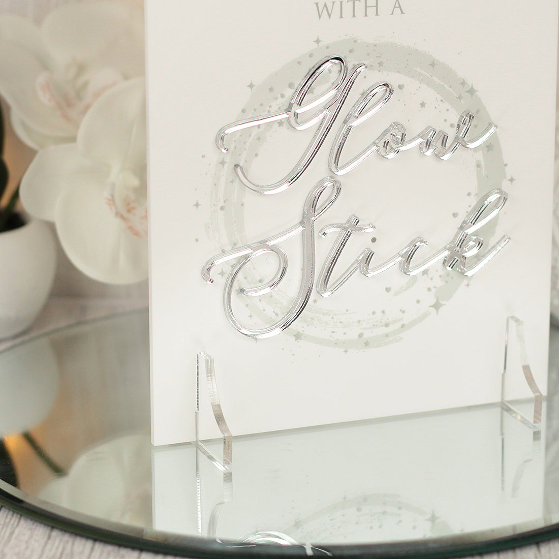 Sparkly Circle Acrylic Glow Stick Sign