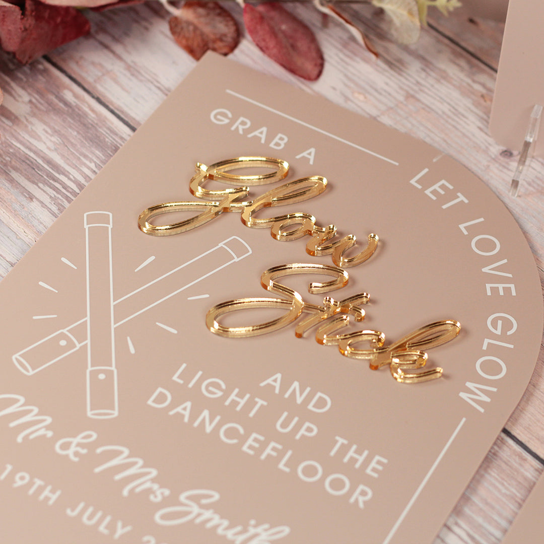 Modern Arch Acrylic Glow Stick Sign