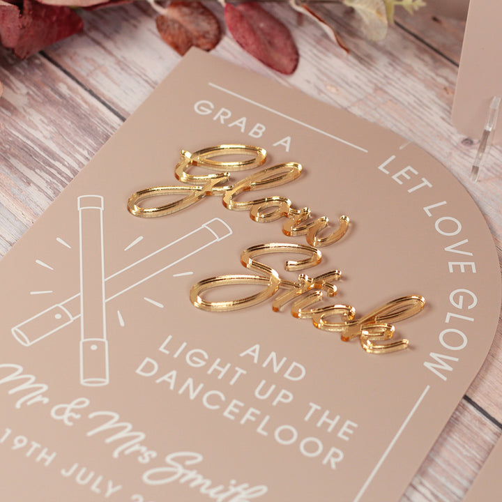 Modern Arch Acrylic Glow Stick Sign