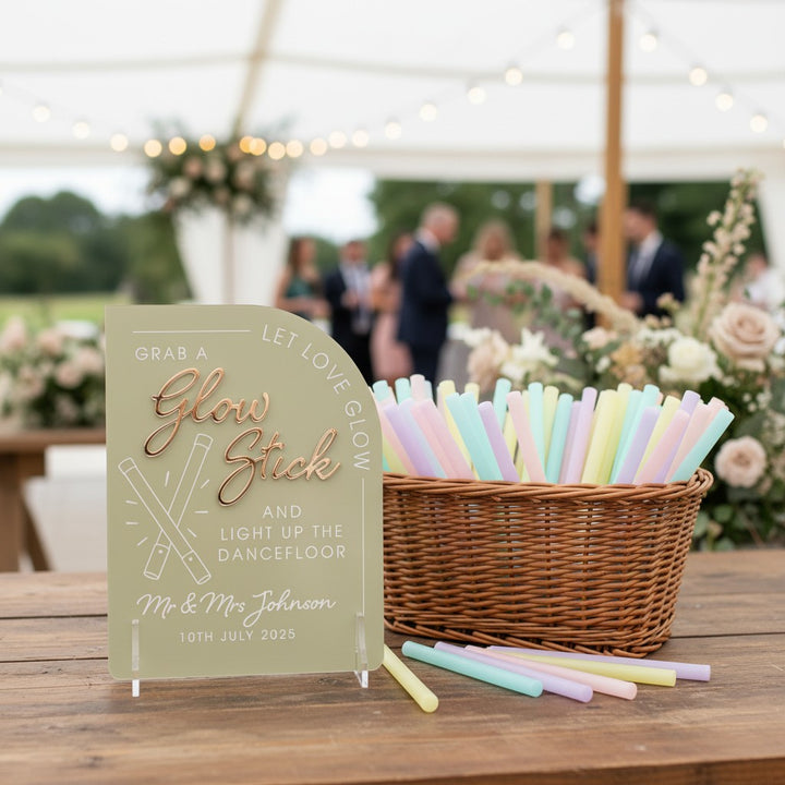 Modern Arch Acrylic Glow Stick Sign