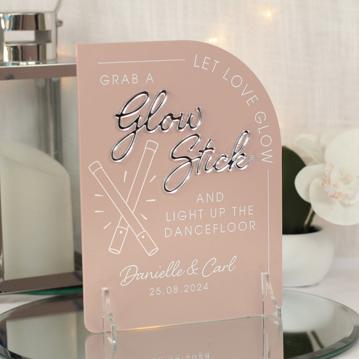 Modern Arch Acrylic Glow Stick Sign-Weddings by Lumi