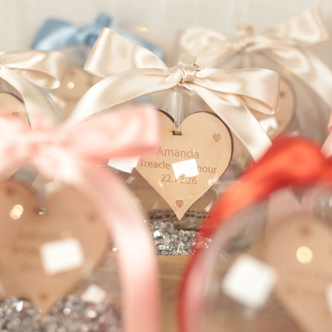 Wedding Bridesmaid Bridal Party Christmas Tree Bauble Decoration