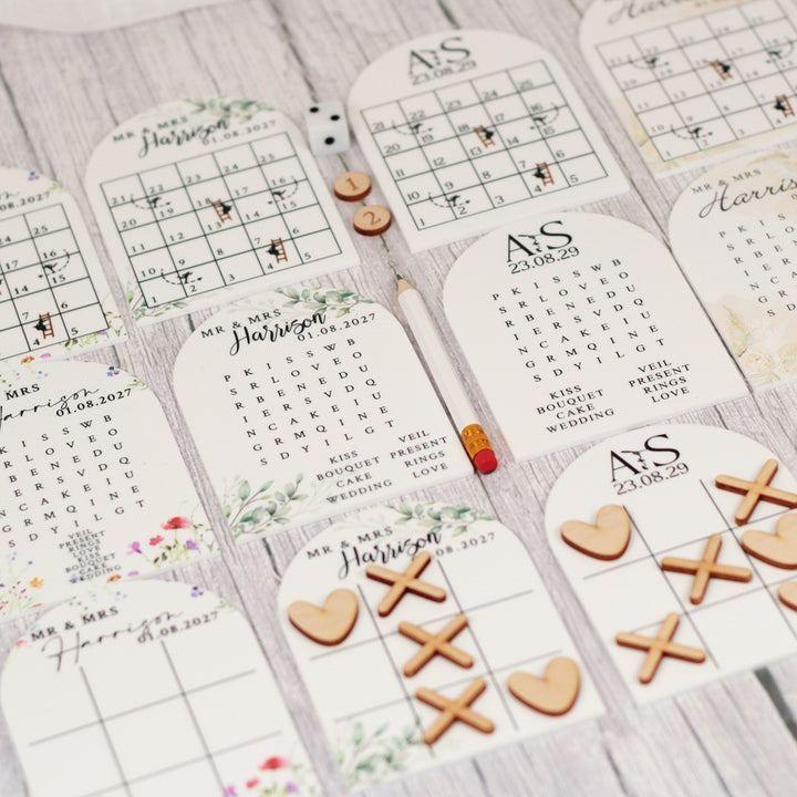 Botanical Wreath Wedding Games for Guests