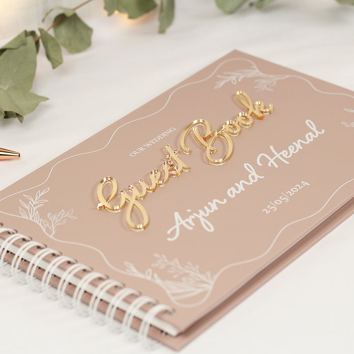 Wavy Edge 3D Acrylic Wedding Guest Book-Weddings by Lumi
