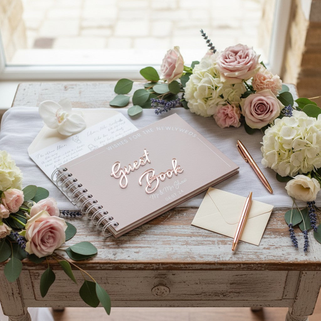 Modern Arch Acrylic Wedding Guest Book
