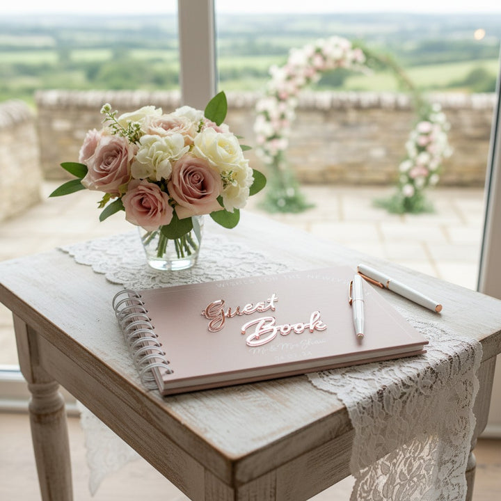 Modern Arch Acrylic Wedding Guest Book