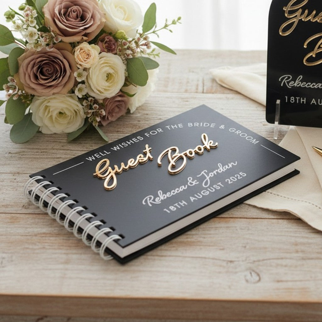 Modern Arch Acrylic Wedding Guest Book