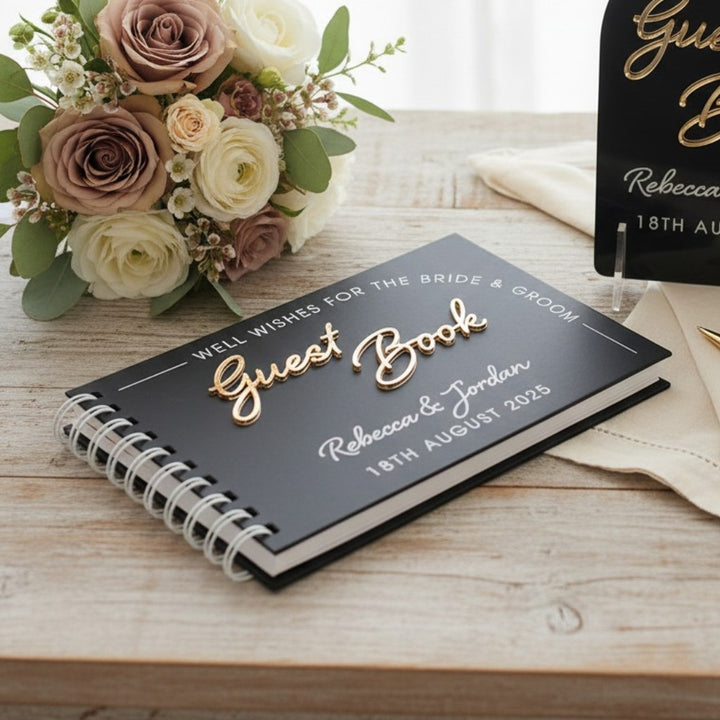 Modern Arch Acrylic Wedding Guest Book