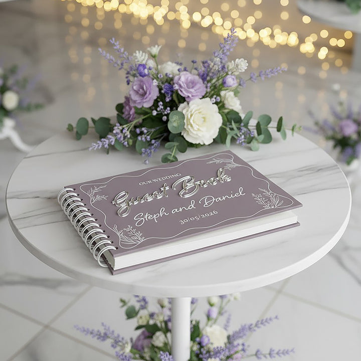 Wavy Edge 3D Acrylic Wedding Guest Book