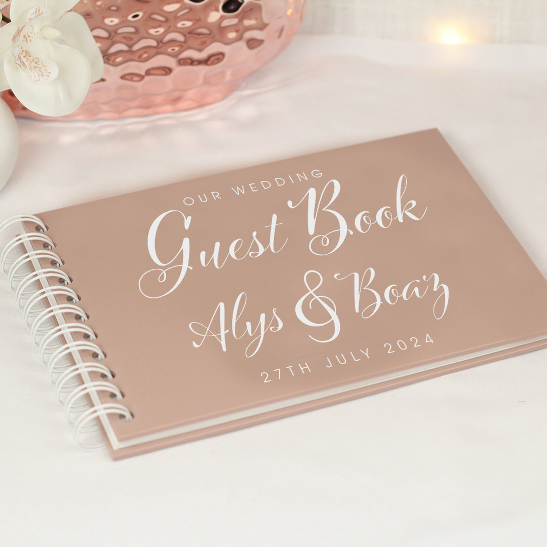 Elegant Script Acrylic Wedding Guest Book-Weddings by Lumi