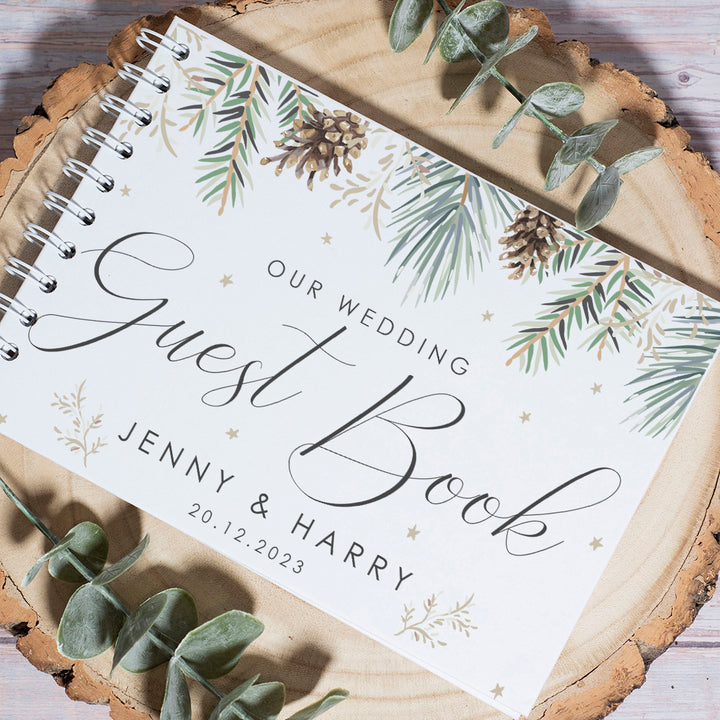Winter Fern Wedding Guest Book-Weddings by Lumi