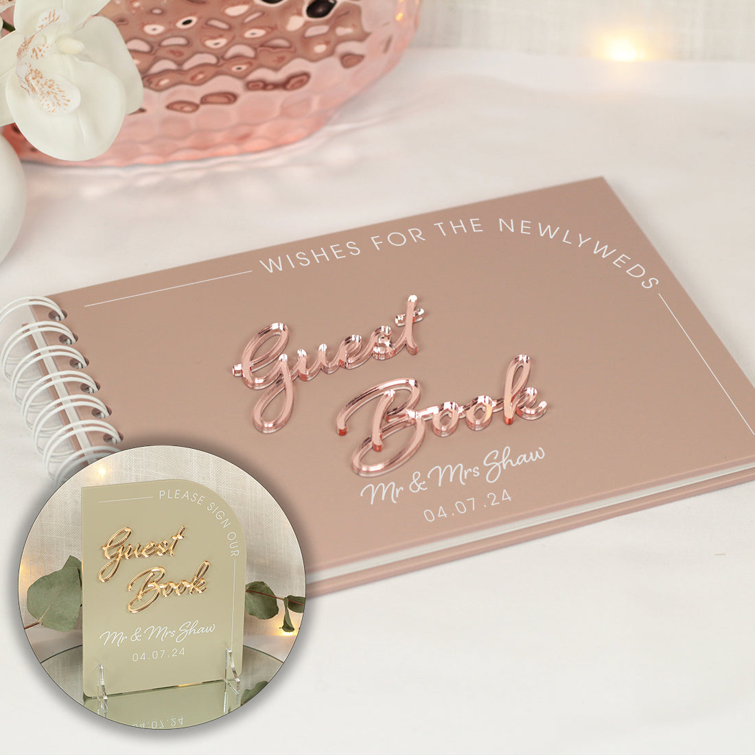 Modern Arch Guest Book & Sign Bundle