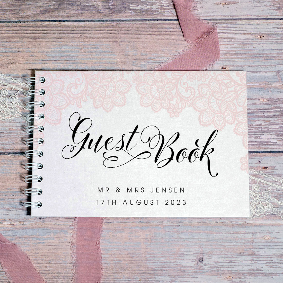 Lace Heirloom Wedding Guest Book-Weddings by Lumi