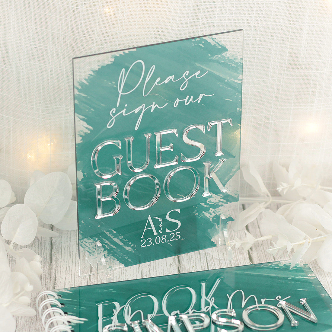 Colour Splash Sign our Guest Book Acrylic Sign