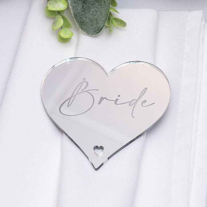 Love Heart Mirror or Matte Acrylic Wedding Place Setting-Weddings by Lumi