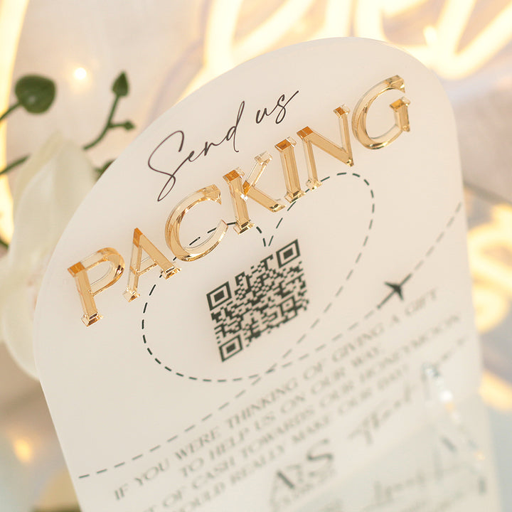 Manhattan Honeymoon Fund QR Code 3D Acrylic Sign