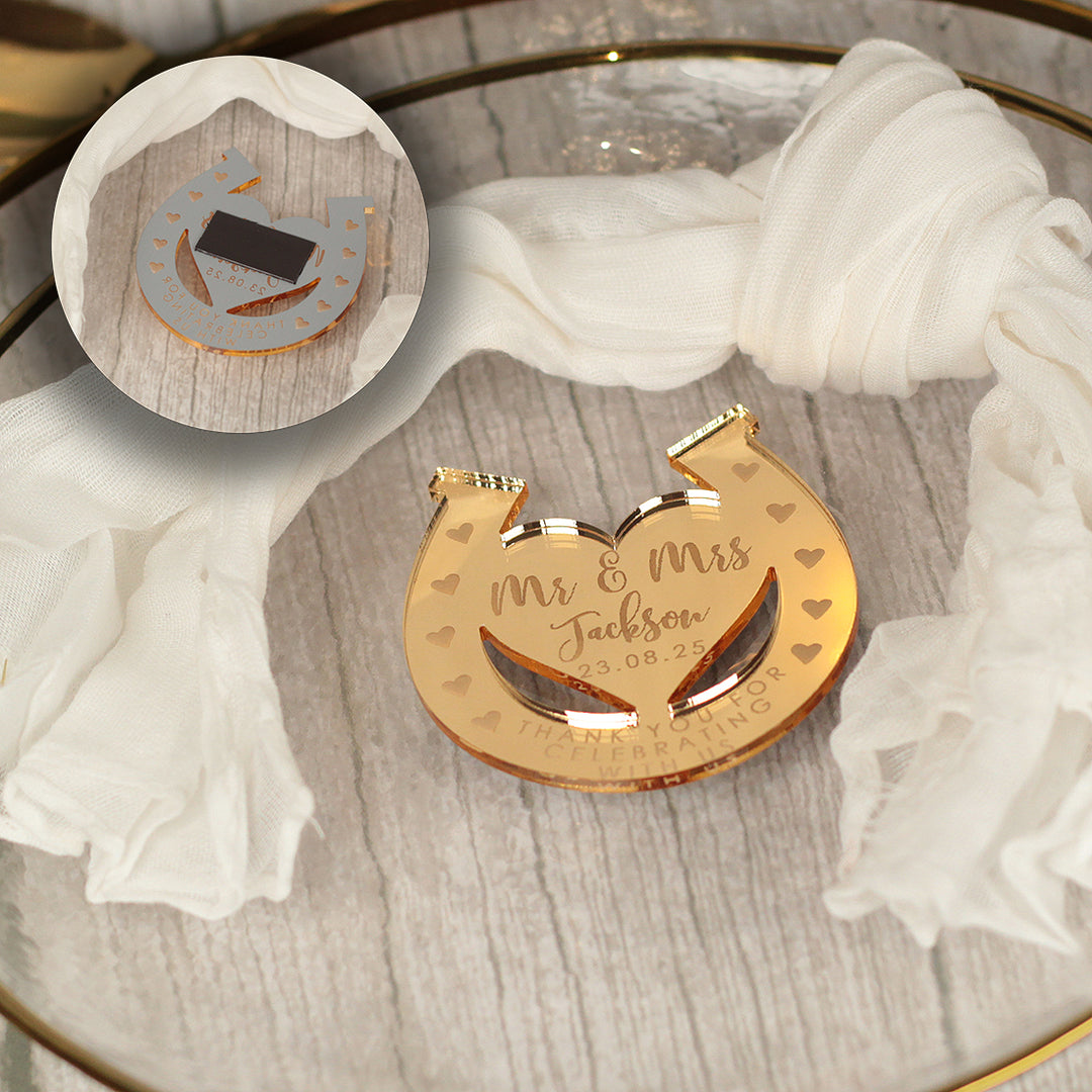 Horseshoe Wedding Favour Magnet-Weddings by Lumi
