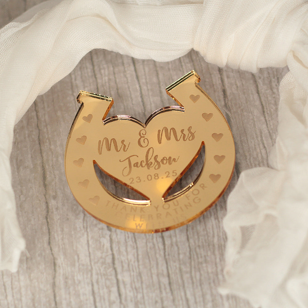 Horseshoe Wedding Favour Magnet-Weddings by Lumi