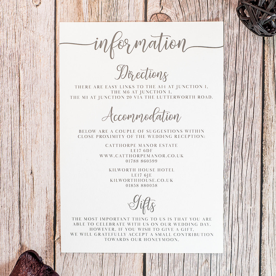 Classic Script A6 Postcard Evening Invitation-Weddings by Lumi