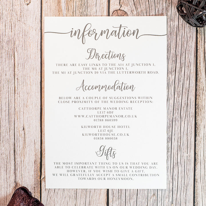 Classic Script A6 Postcard Evening Invitation-Weddings by Lumi