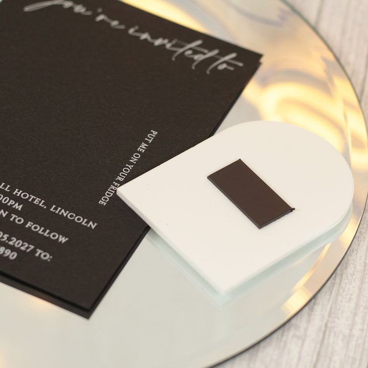 Manhattan Acrylic Wedding Invitation Magnets &amp; Cards