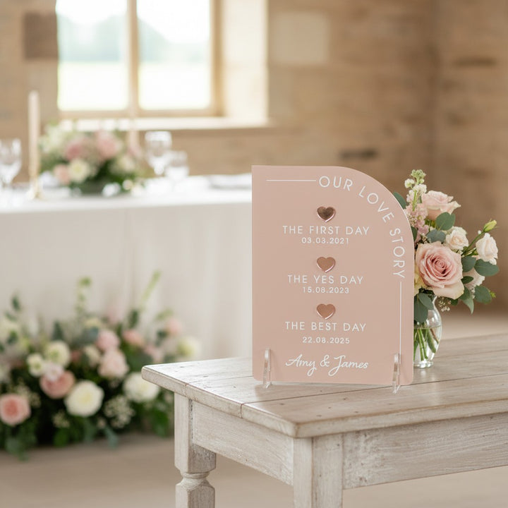 Modern Arch Love Story Sign