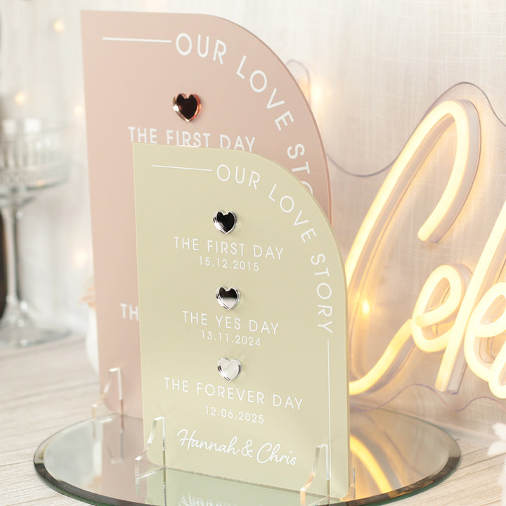 Modern Arch Love Story Sign