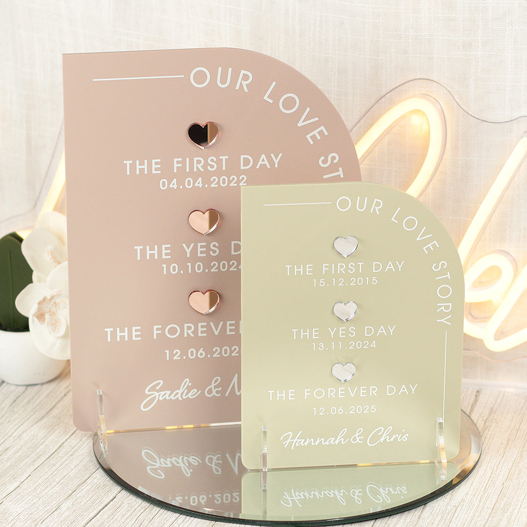 Modern Arch Love Story Sign