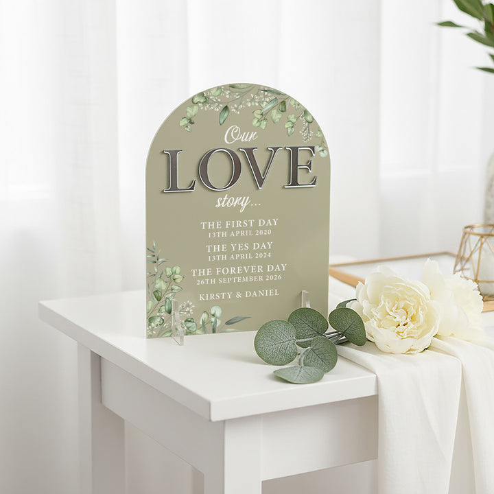 Eucalyptus Love Story Sign