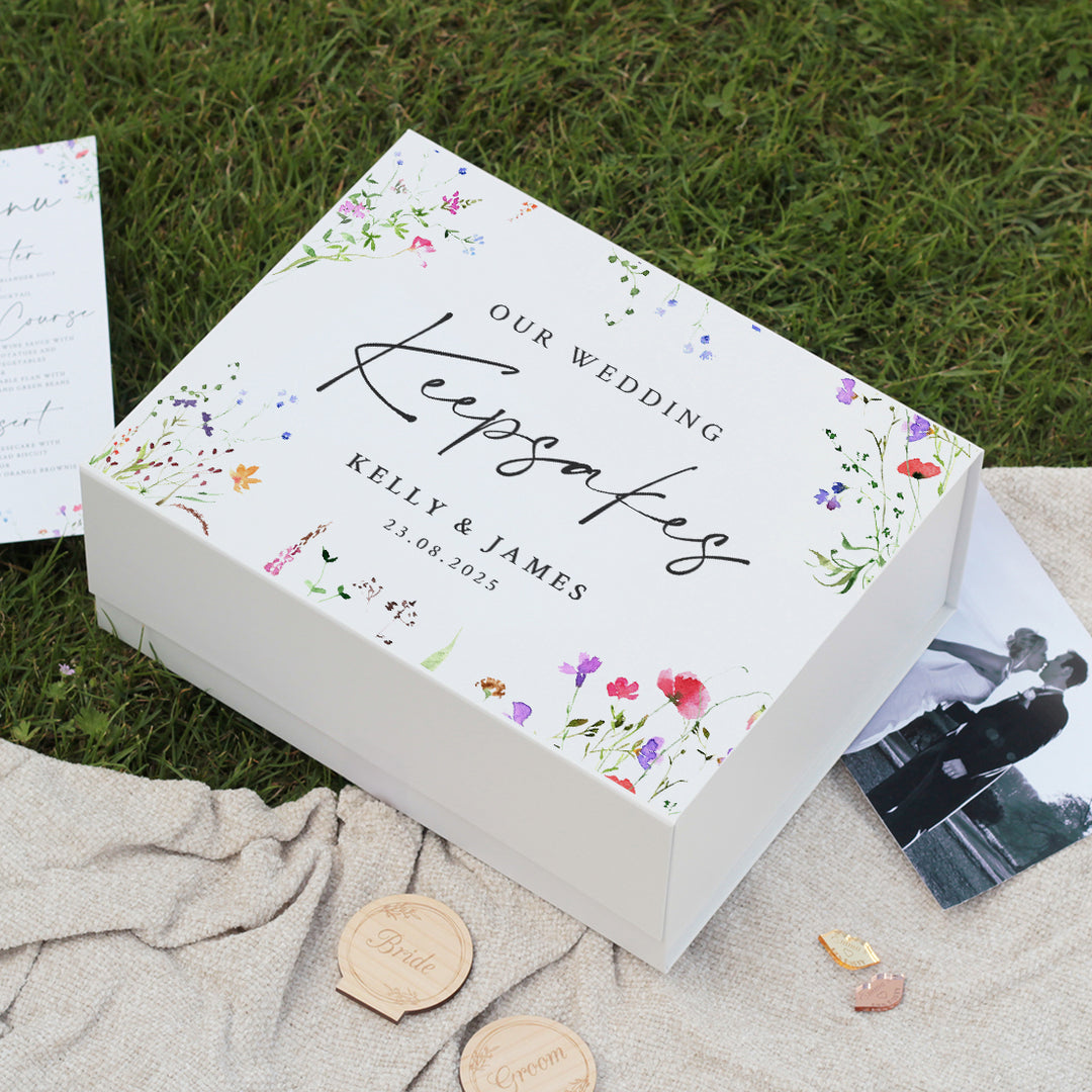Watercolour Wildflower Keepsake Box