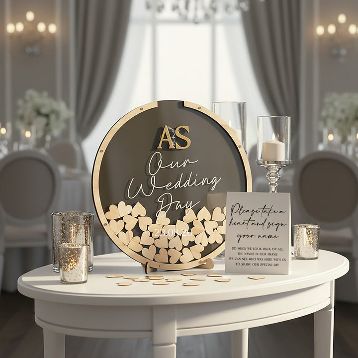 Manhattan Wedding Drop Frame Guest Book Alternative