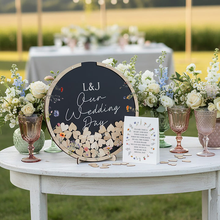 Meadow Wedding Drop Frame Guest Book Alternative