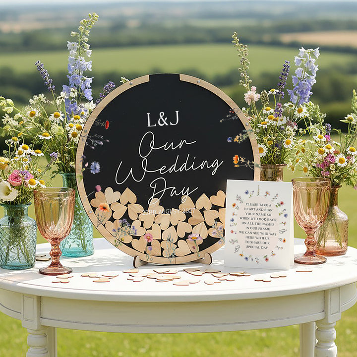 Meadow Wedding Drop Frame Guest Book Alternative